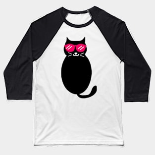 Cool black cat Baseball T-Shirt